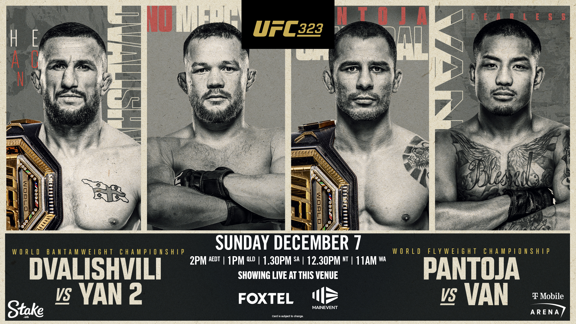 UFC323 DVALISHVILI vs YAN 2 / PANTOJA vs VAN