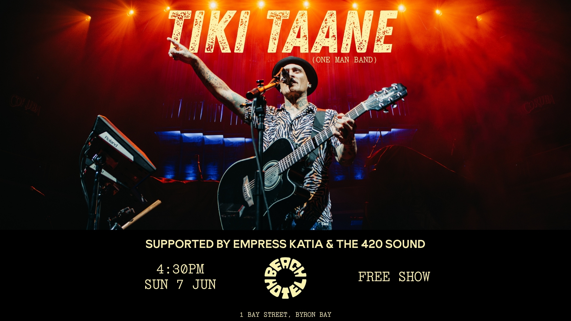 Tiki Taane supported by Empress Katia & The 420 Sound | Free Sunday Arvo Show