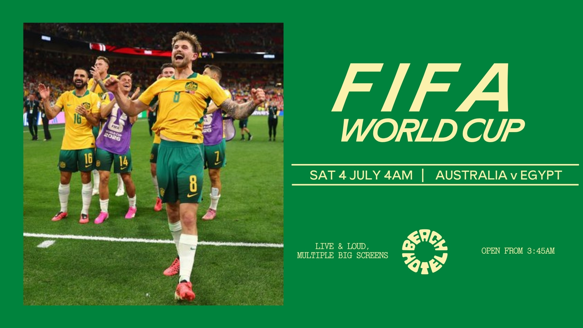 FIFA WORLD CUP | Australia v Egypt | Open from 3:45am