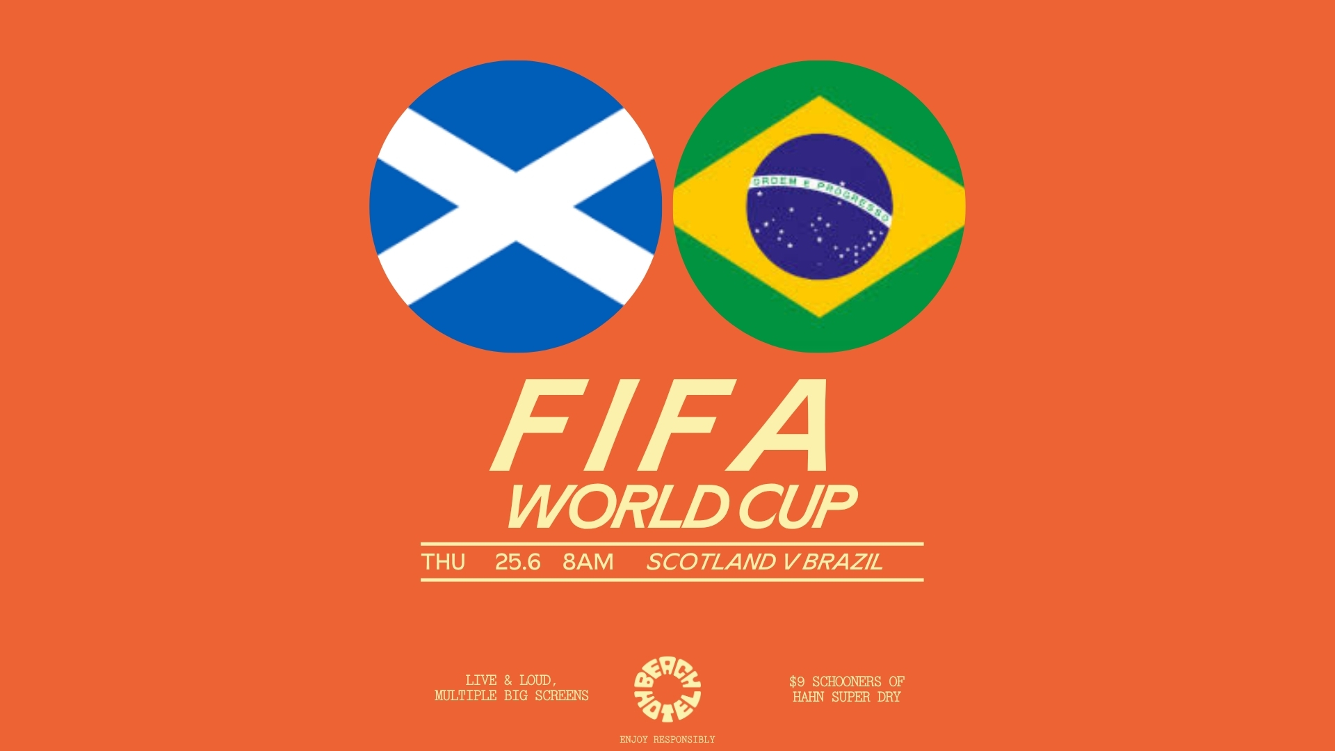 FIFA WORLD CUP | Scotland v Brazil | Open from 8am