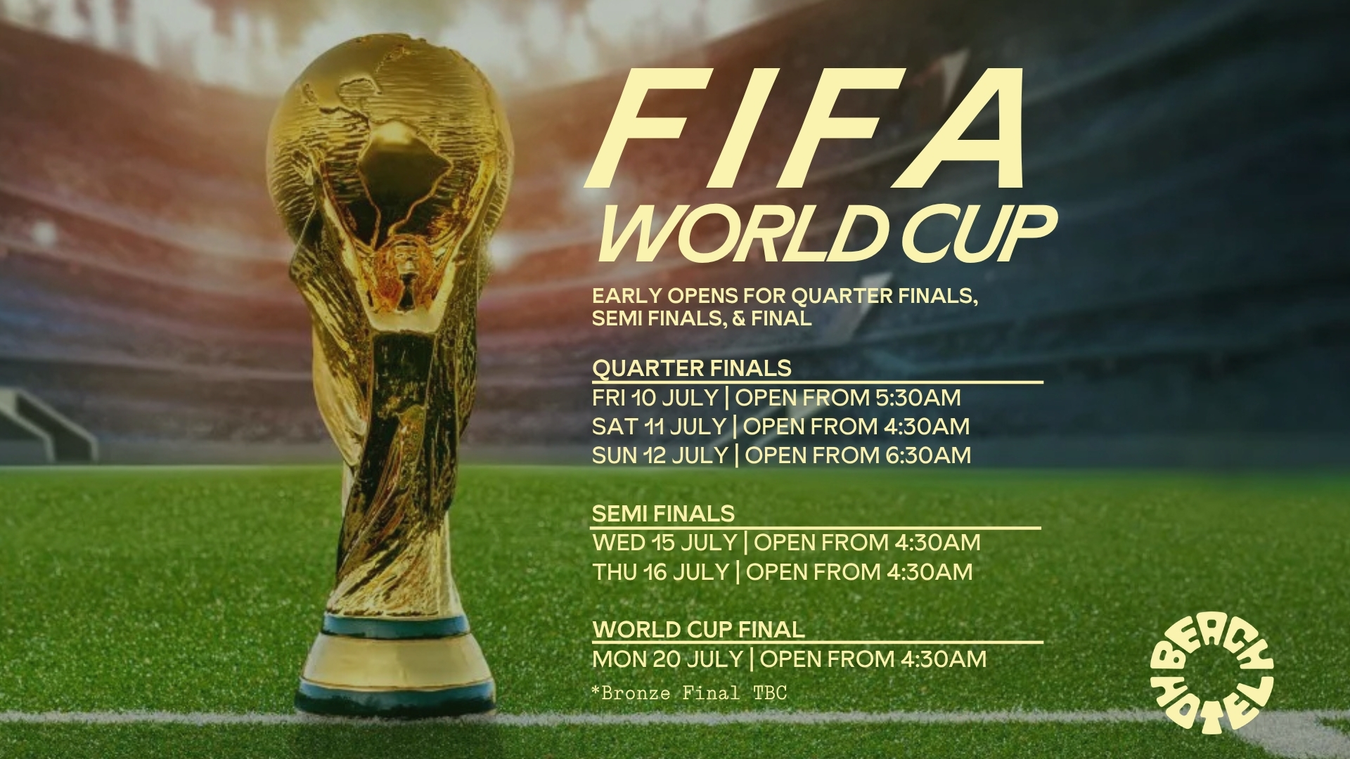 FIFA WORLD CUP FINAL STAGES GAMES | EARLY OPENS